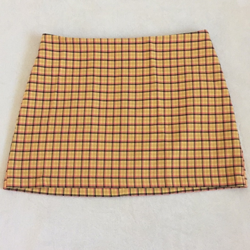 Yellow plaid UO skirt